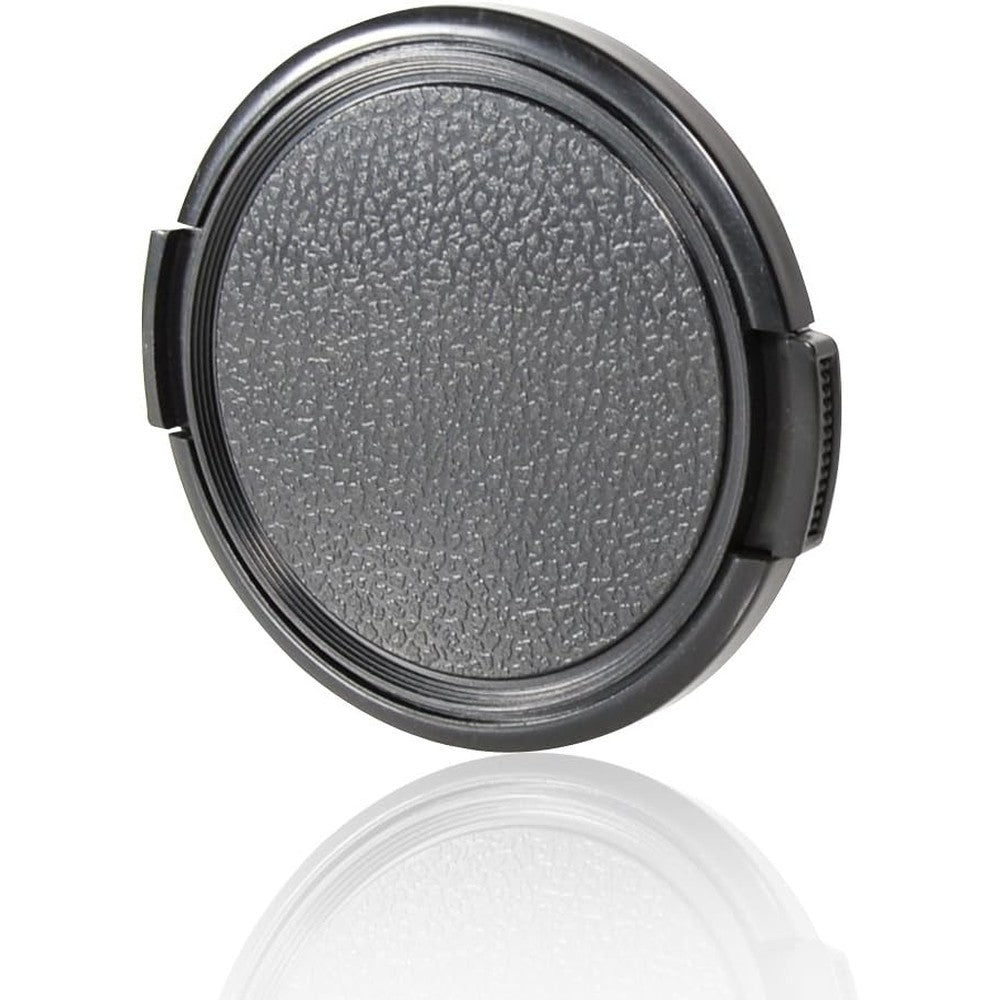 CamDesign 52mm sides pinch snap on front lens cap front view black color camera accessory