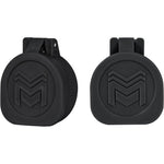 Monstrum flip up lens cap set front view on a compact sight