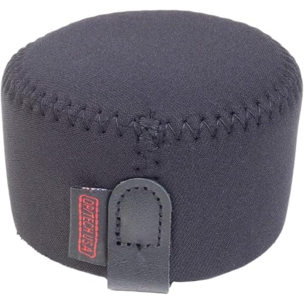 OP/TECH USA Hood Hat Mini Black front view protecting camera lens hood.