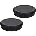 JJC Z mount body cap and rear lens cover set front view showing precise plastic construction