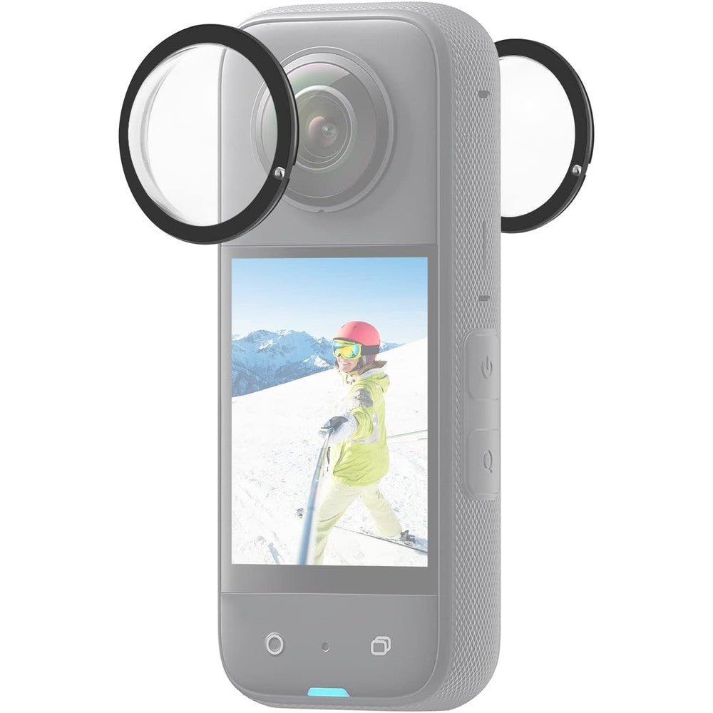 PULUZ Insta360 X3 lens protector dual sticky guards pack front view