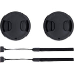 PROfezzion 49mm front lens cap cover pack of two showcasing the front view design.