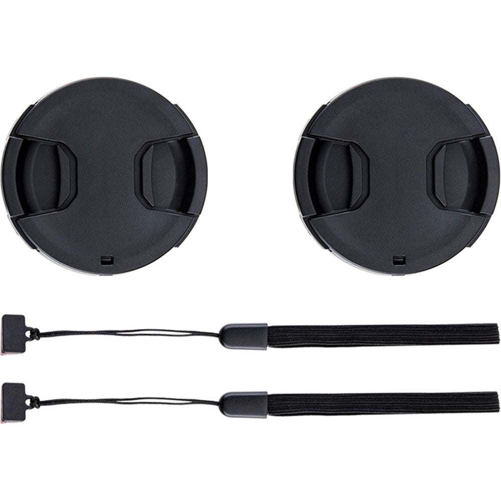 PROfezzion 49mm front lens cap cover pack of two showcasing the front view design.