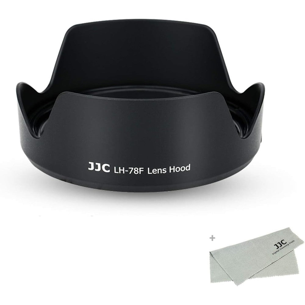 JJC EW-78F lens hood attached to front of Canon RF 24-240mm lens