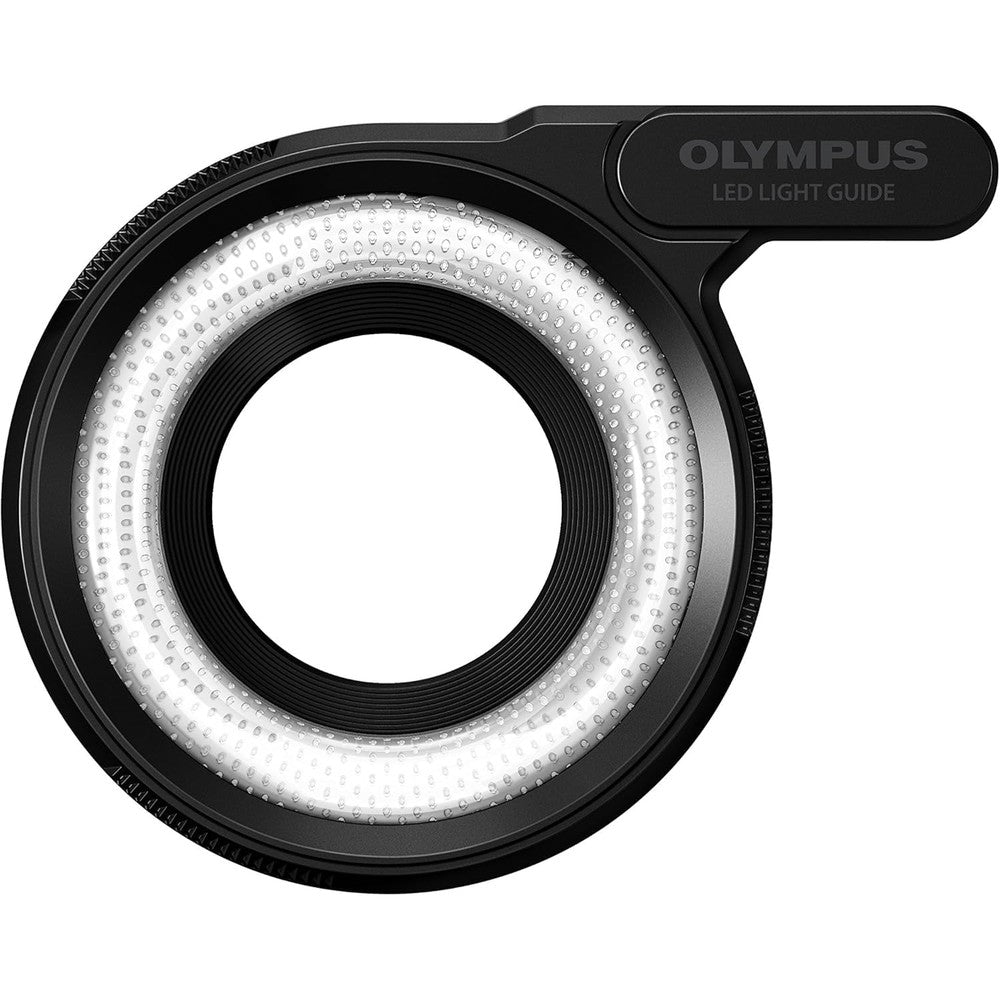 OM SYSTEM Olympus LG-1 LED Light Guide front view macro photography attachment