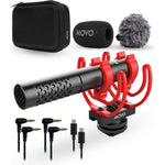 Movo X1-Mini supercardioid video shotgun microphone front view