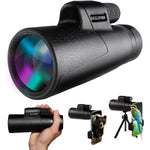 OEXLUFORD 80X100 high power monocular telescope front view showing the large objective lens.