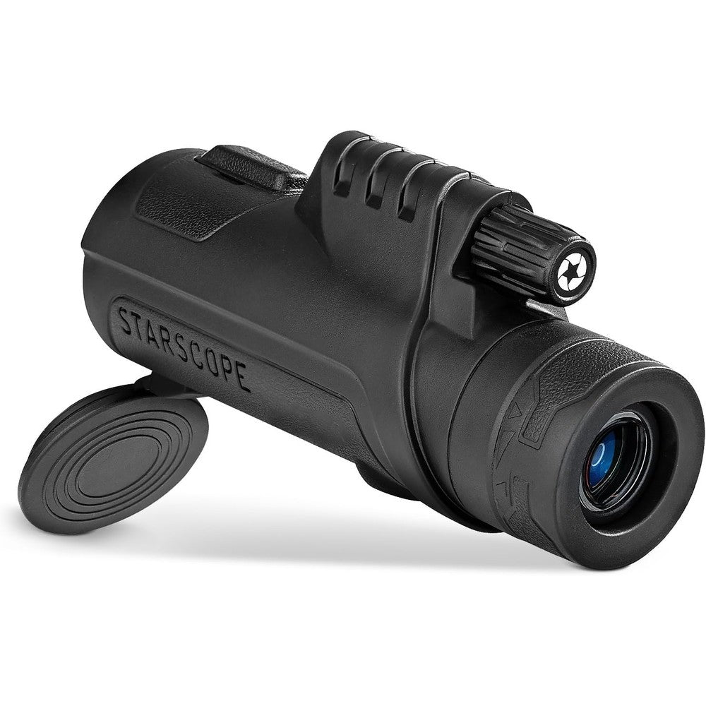Starscope Monocular G3 handheld high powered telescope front view highlighting the compact 10x42 objective lens design.