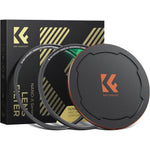 K&F CONCEPT Magnetic 82mm Circular Polarizer Filter front view showcasing anti-reflective glass.