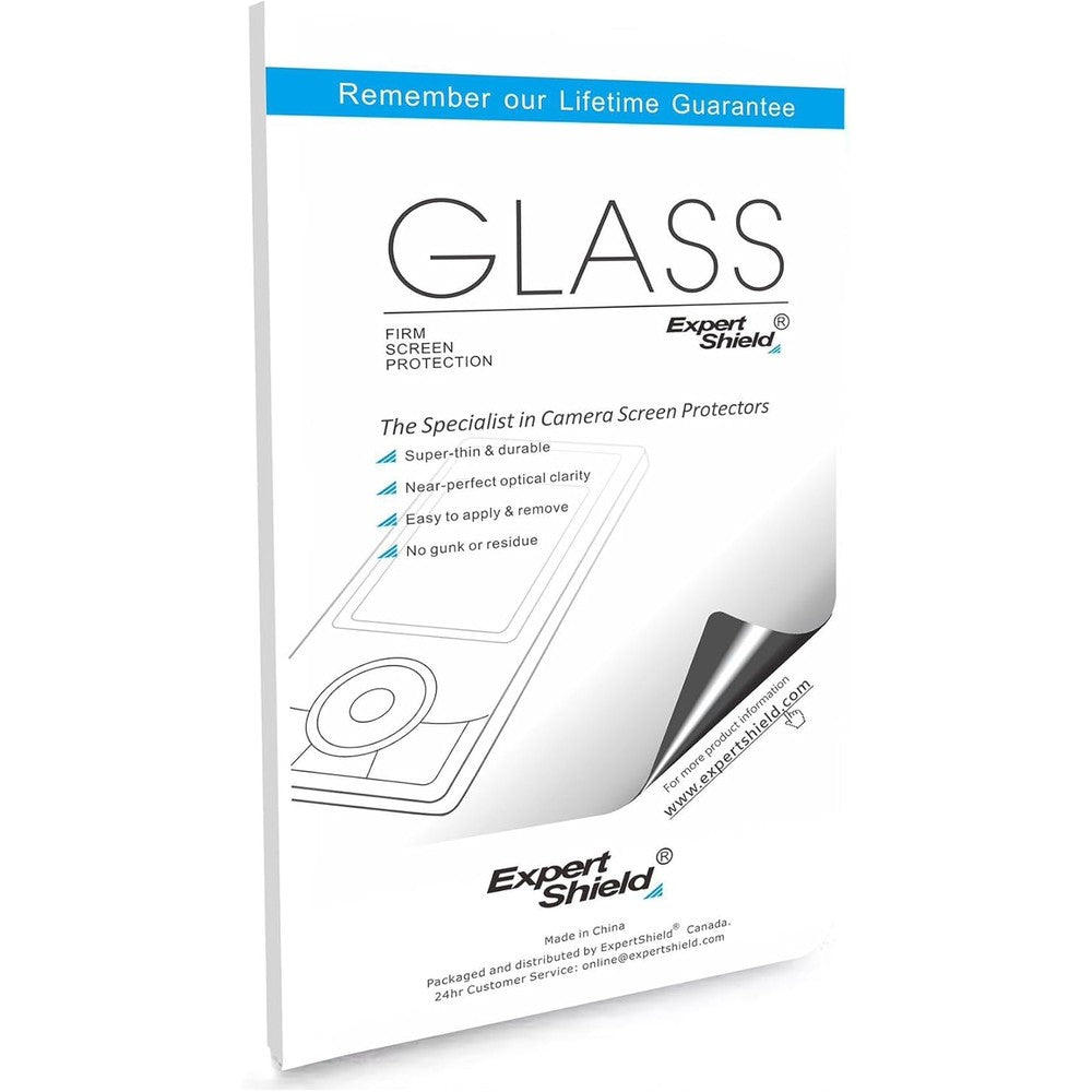 Expert Shield glass screen protector for Leica Q3 front view showcasing optical clarity camera accessory.