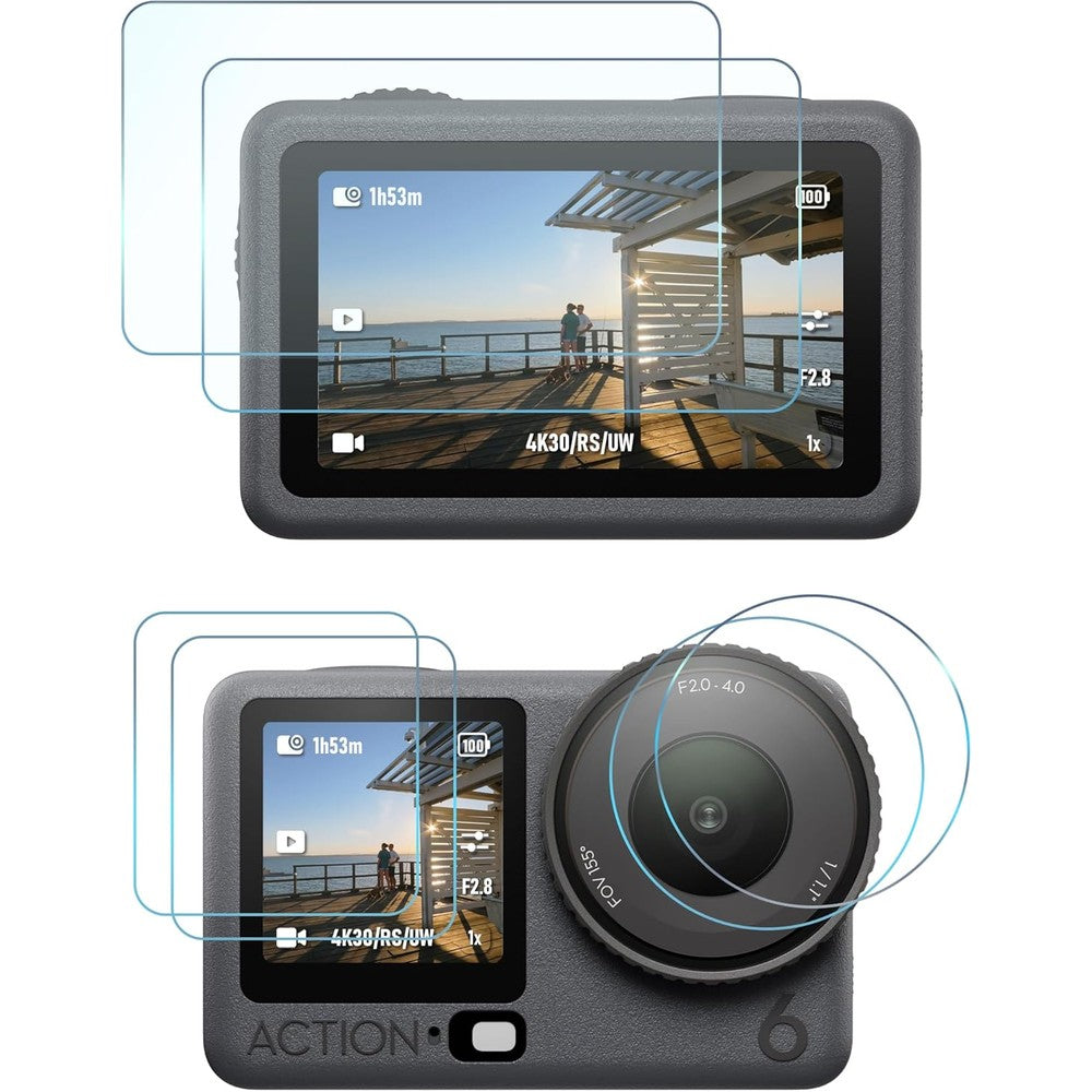 iDaPro screen protector for DJI Osmo Action 6 camera front view