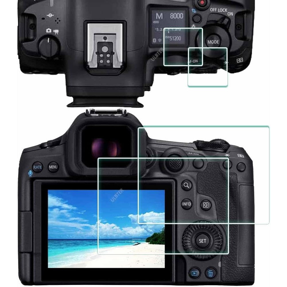 iDaPro tempered glass screen protector four pack box with front view of camera guards