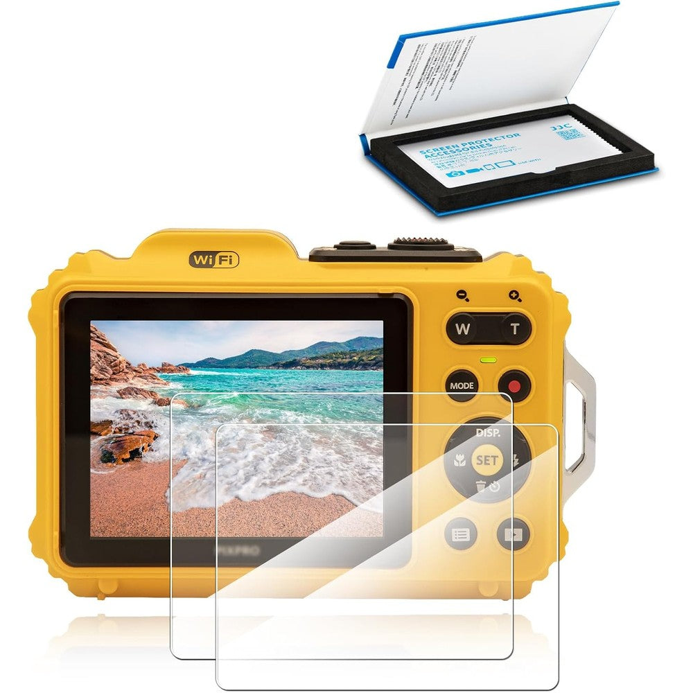 Mworks premium tempered glass screen protector pack of 2 front view showing optical clarity.