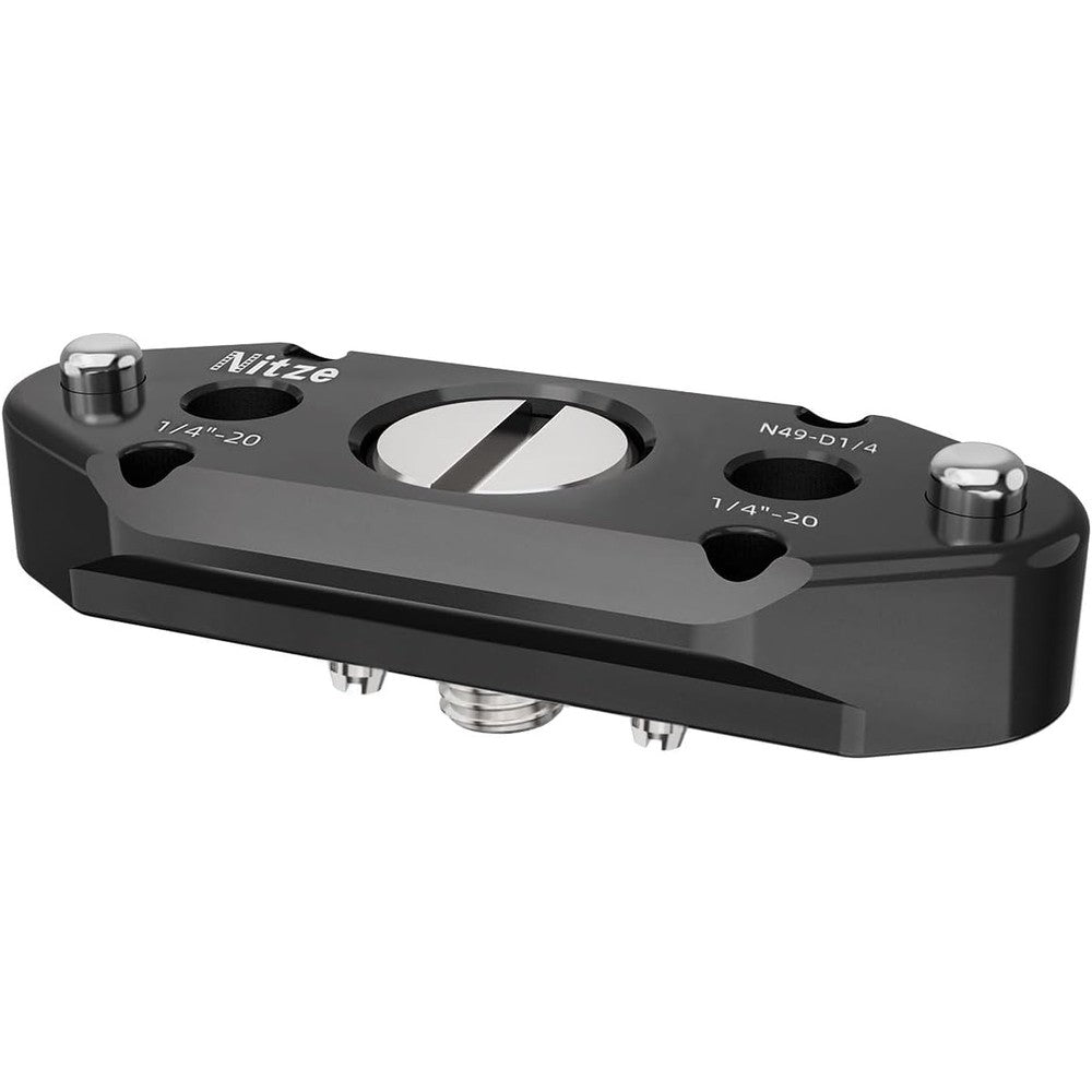 Nitze NATO Rail with 1/4 Inch Screw and Locating Pins front view