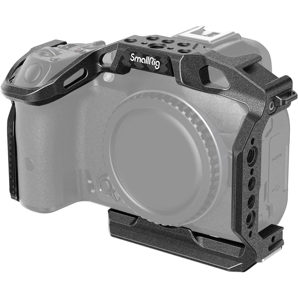 SmallRig Black Mamba cage for Canon EOS R7 front view professional setup