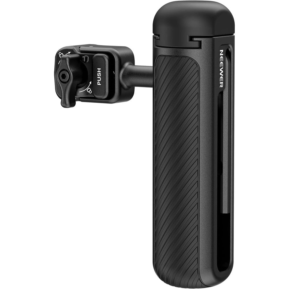 Neewer PA045E side handle with Bluetooth remote attached to phone cage