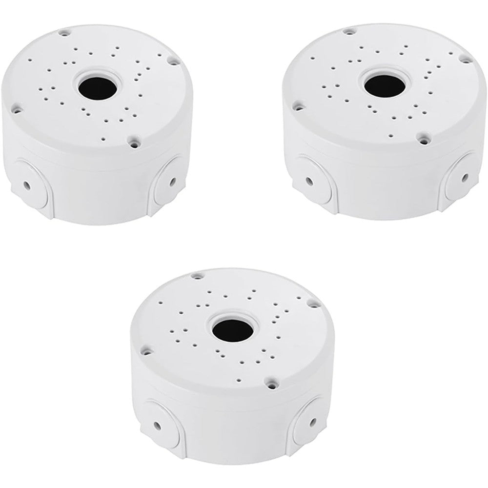 Universal Bullet Security Camera Junction Box Mount Bracket Plastic Rainproof Junction Box Mount Bracket for IP Camera Electric Enclosure, Indoor/Outdoor Wall Cable Junction Base Boxes (3 Pack)
