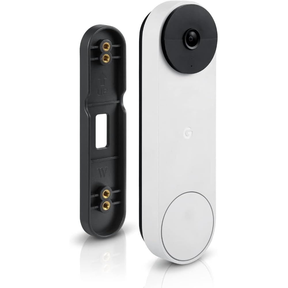 Wasserstein No-Drill Mount Compatible with Google Nest Doorbell (Battery) - Avoid Drilling and Protect Your Walls