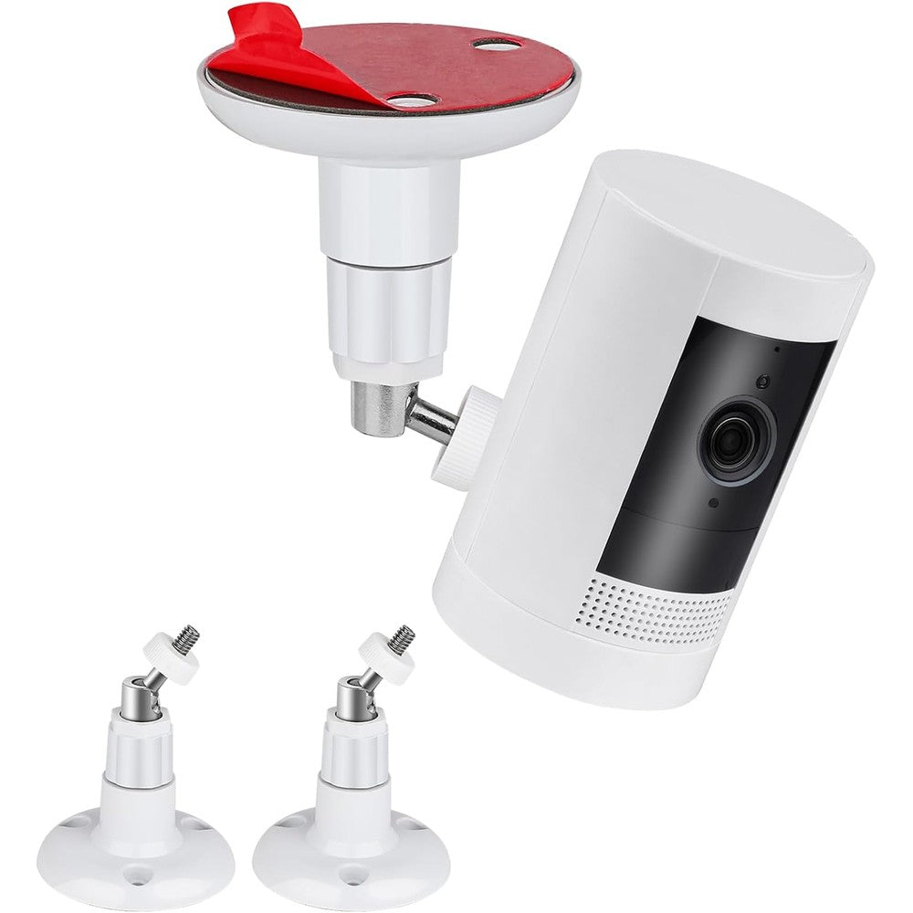 Alertcam Adhesive Wall Mount For Ring Stick Up Cam And Ring Outdoor Cam Plus 360 Degree Adjustable Screwless Bracket White Two Count