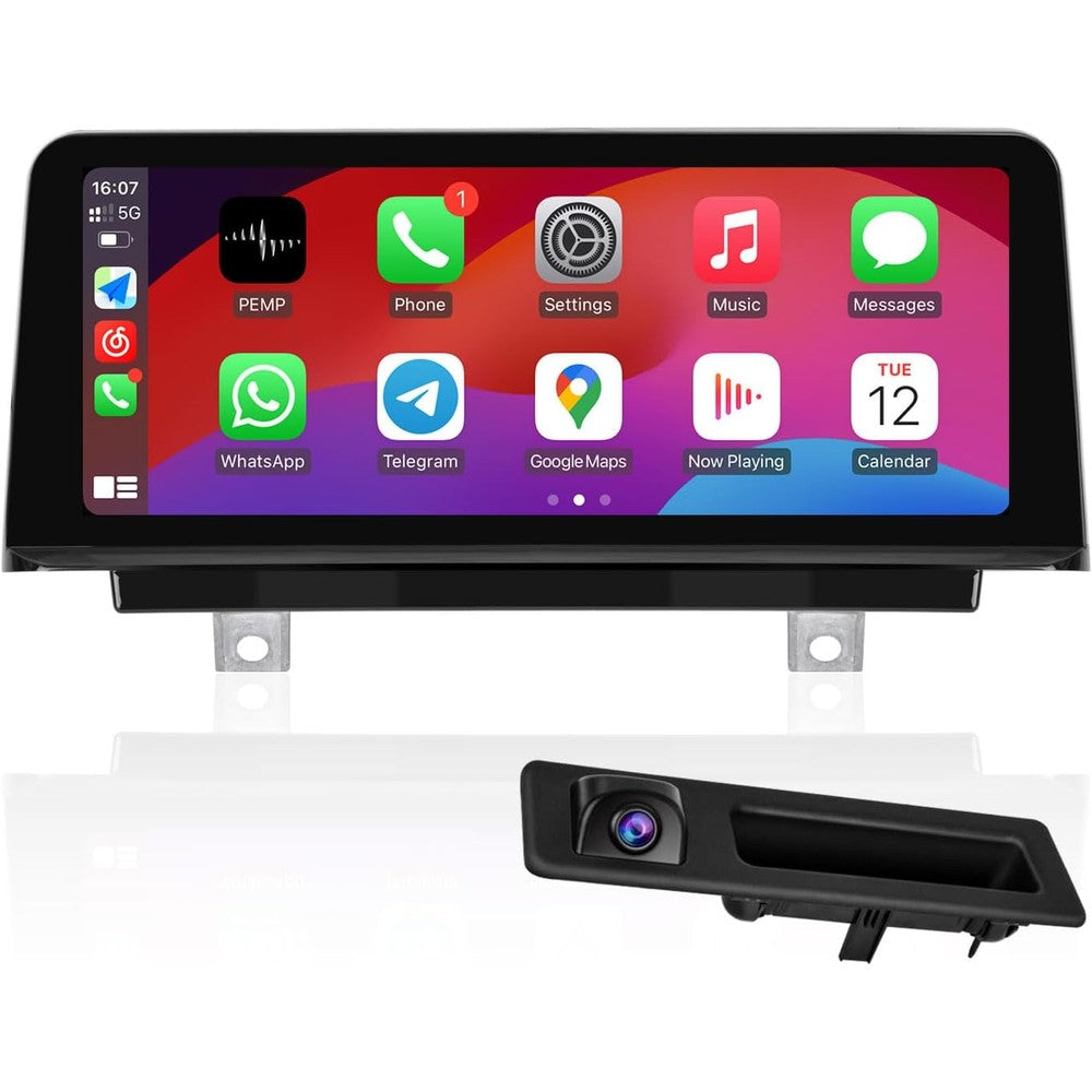 PEMP 10.25 inch Linux screen installed in BMW F30 front view