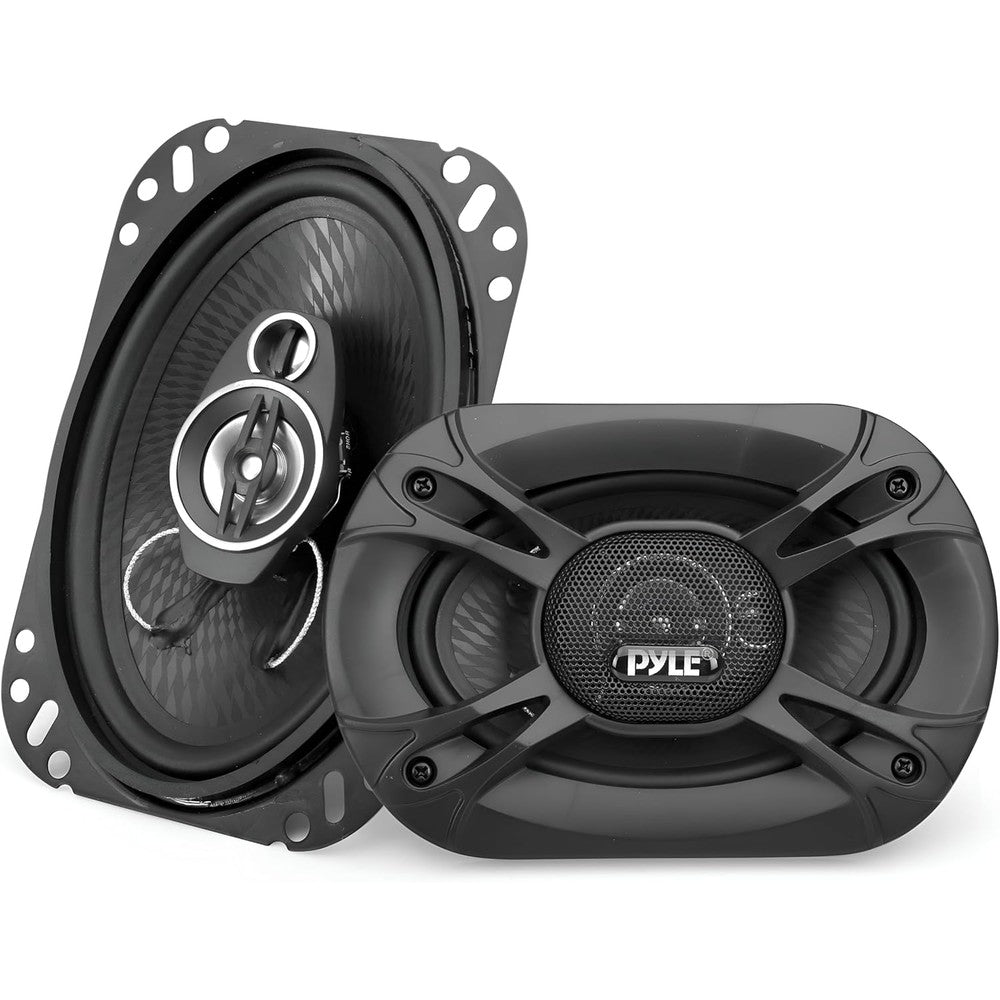 Pyle 3-Way Universal Car Stereo Speakers pair front view