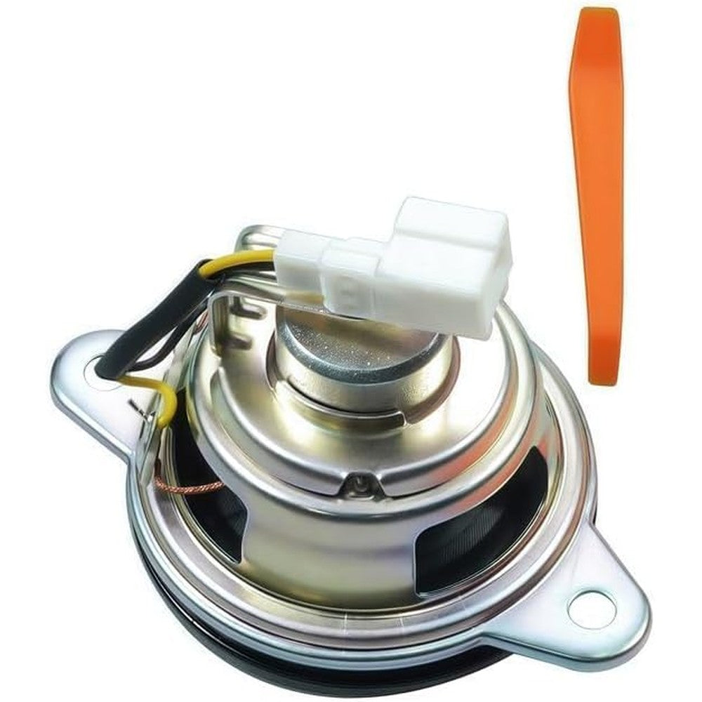 858 car speaker assembly cluster 96390-D9000 front view showcasing the metallic housing and dashboard mounting brackets