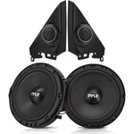 Pyle two way component speaker system front view showing woofers and tweeters for Honda Civic car audio upgrade