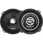 Recoil MS525-4P midrange pro audio car speakers front view showing cone design