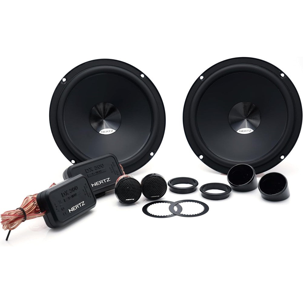 Hertz Dieci DSK 1653 component speaker kit front view showing 6.5 inch woofers and tweeters