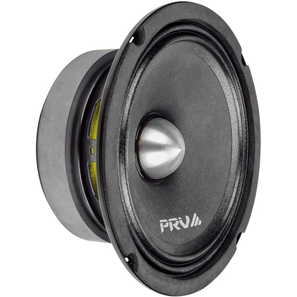 PRV Audio 6MR400-4 6.5 Inch Midrange Bullet Speaker front view displaying aluminum phase plug.