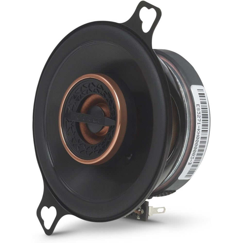 Infinity Reference REF-3032CFX coaxial car speakers front view showing textile tweeter