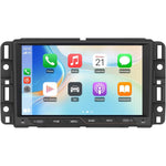 AWESAFE 8 inch touch screen car radio front view displaying Apple CarPlay user interface.
