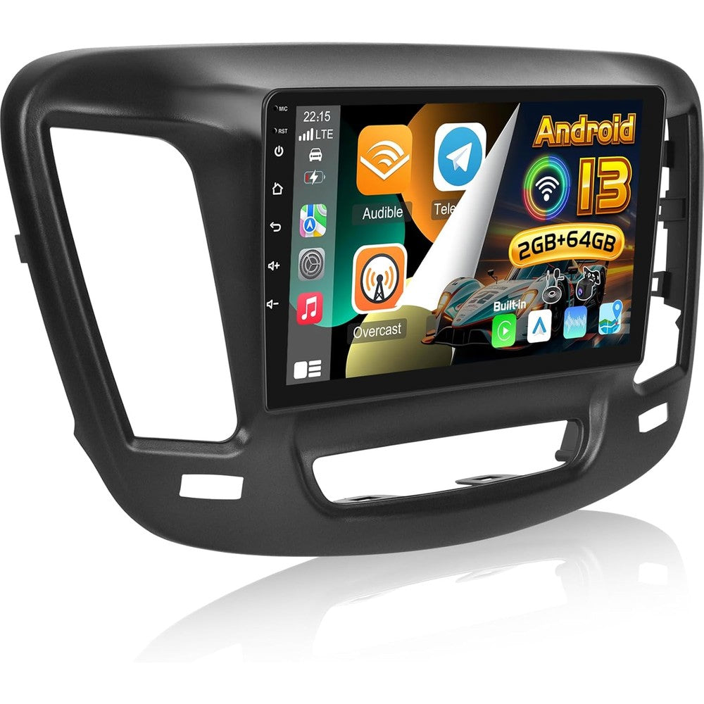 Roinvou Chrysler 200 Android stereo front view displaying the main touchscreen menu interface.