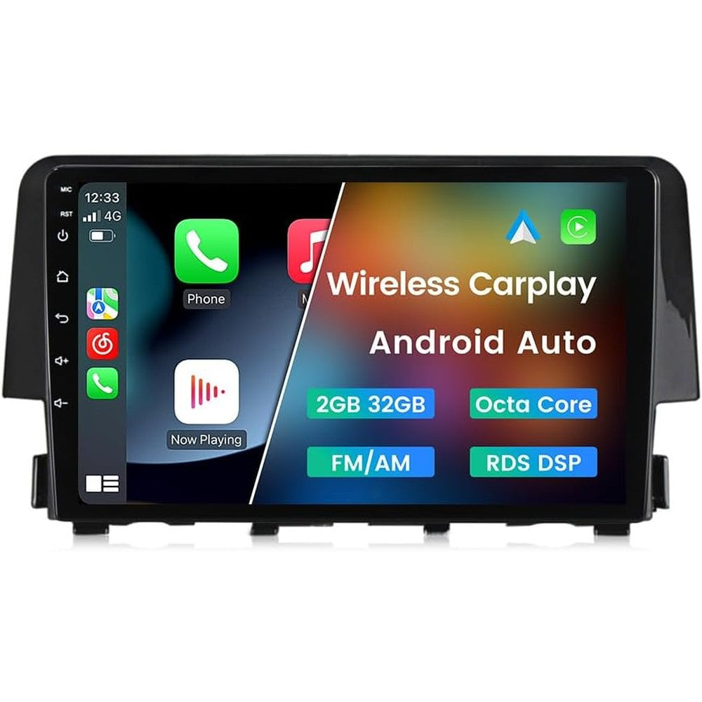 Biorunn Android 12 car stereo for Honda Civic front view