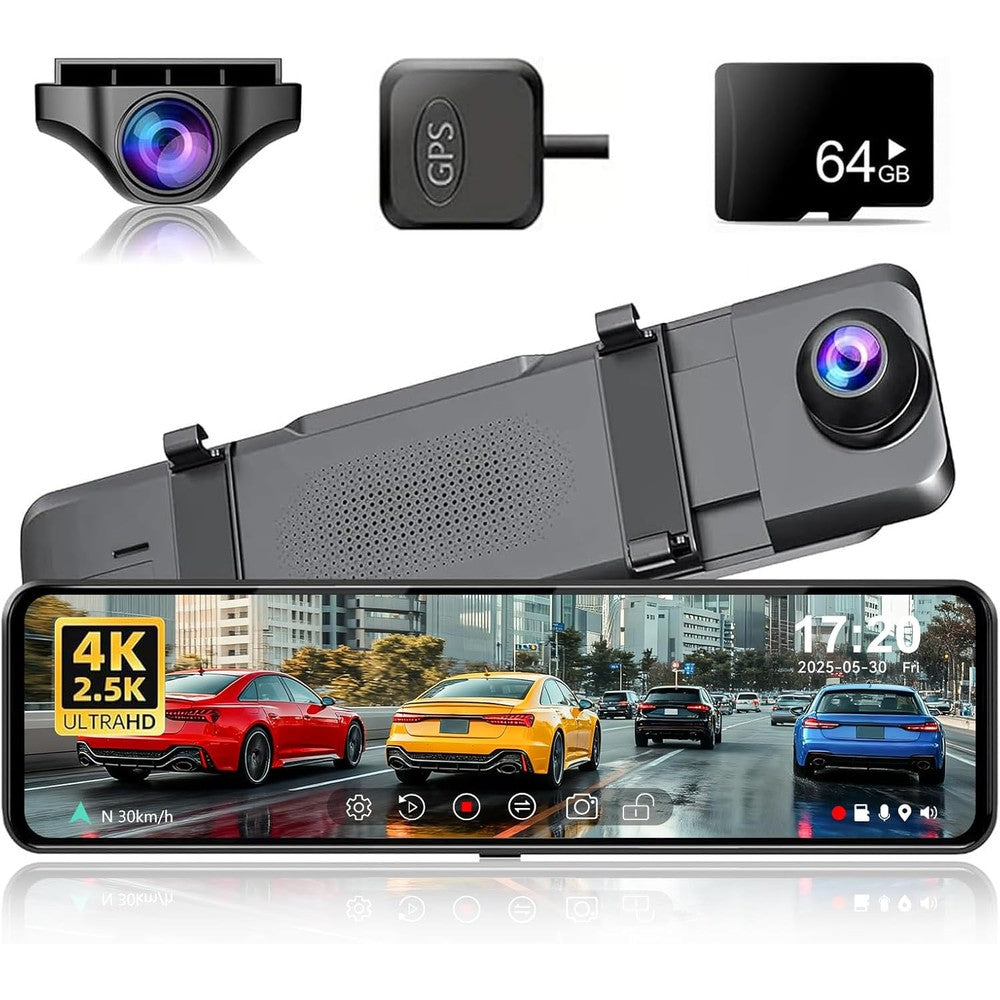 Jomise G814 11-inch mirror dash cam front view with 4K display