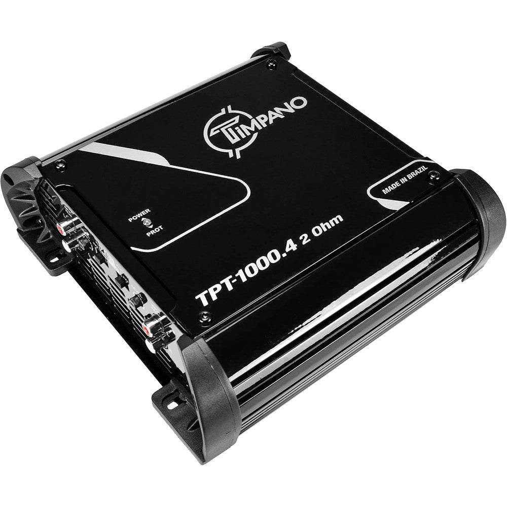 Timpano TPT-1000.4 compact 4 channel car audio amplifier front view