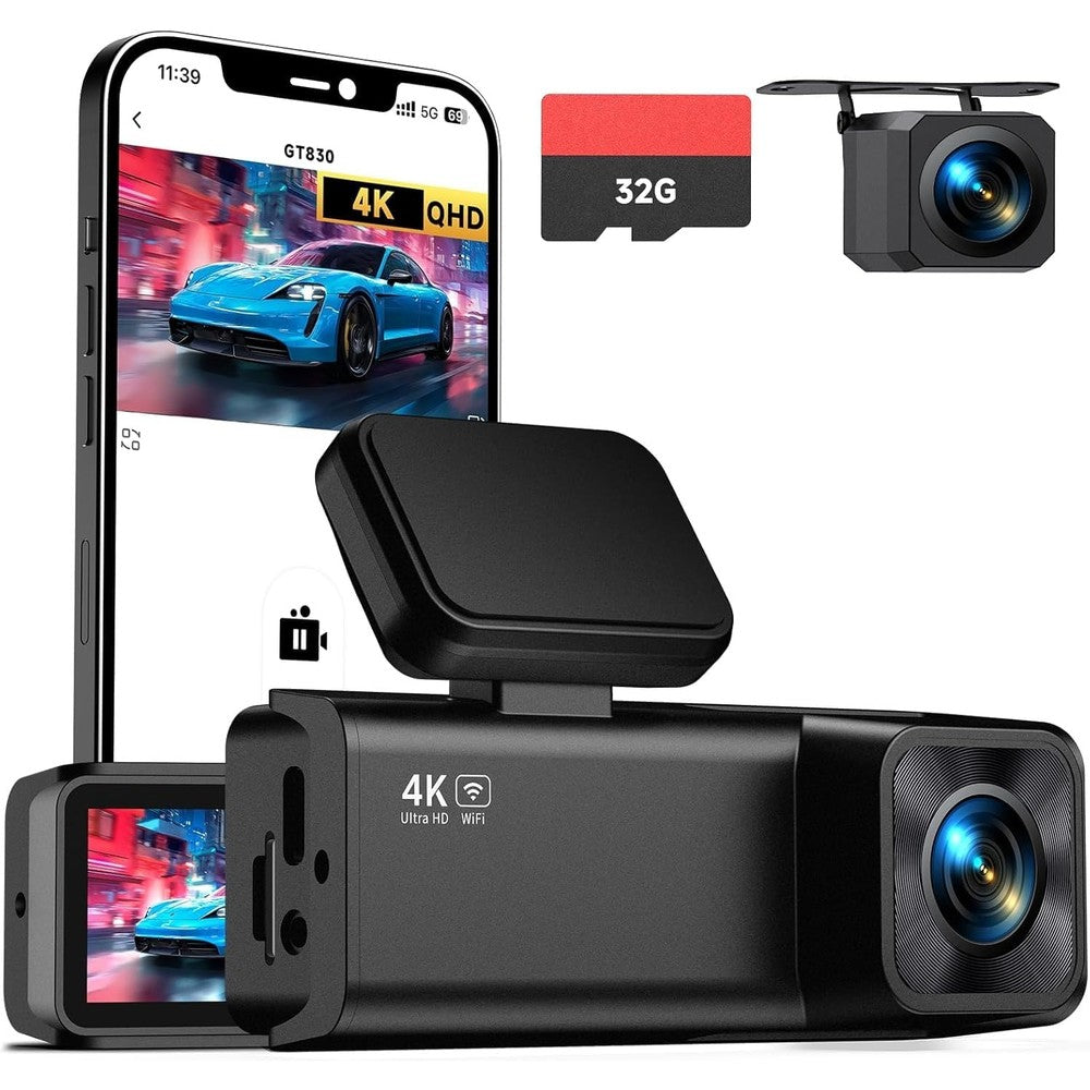 E-YEEGER Front and Rear Dash Camera compact front view dashboard recording system