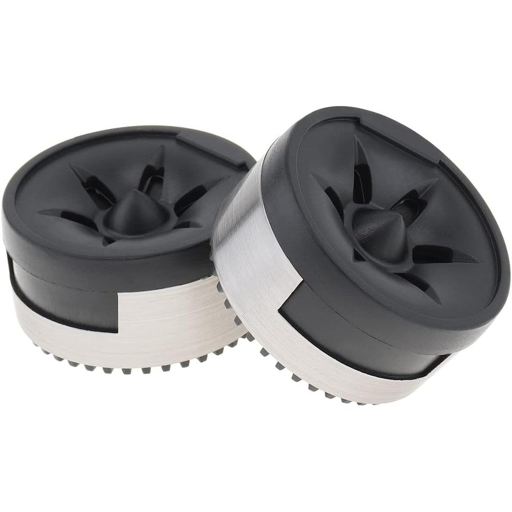 DriSentri 2 pieces car tweeters front view showing the stylish metallic ring and compact dome design.