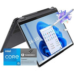 Lenovo IdeaPad Flex 5i 2-in-1 touchscreen laptop front view showing vivid display screen.