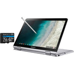 Samsung Chromebook Plus V2 2-in-1 business laptop front view showcasing the crisp touchscreen display interface