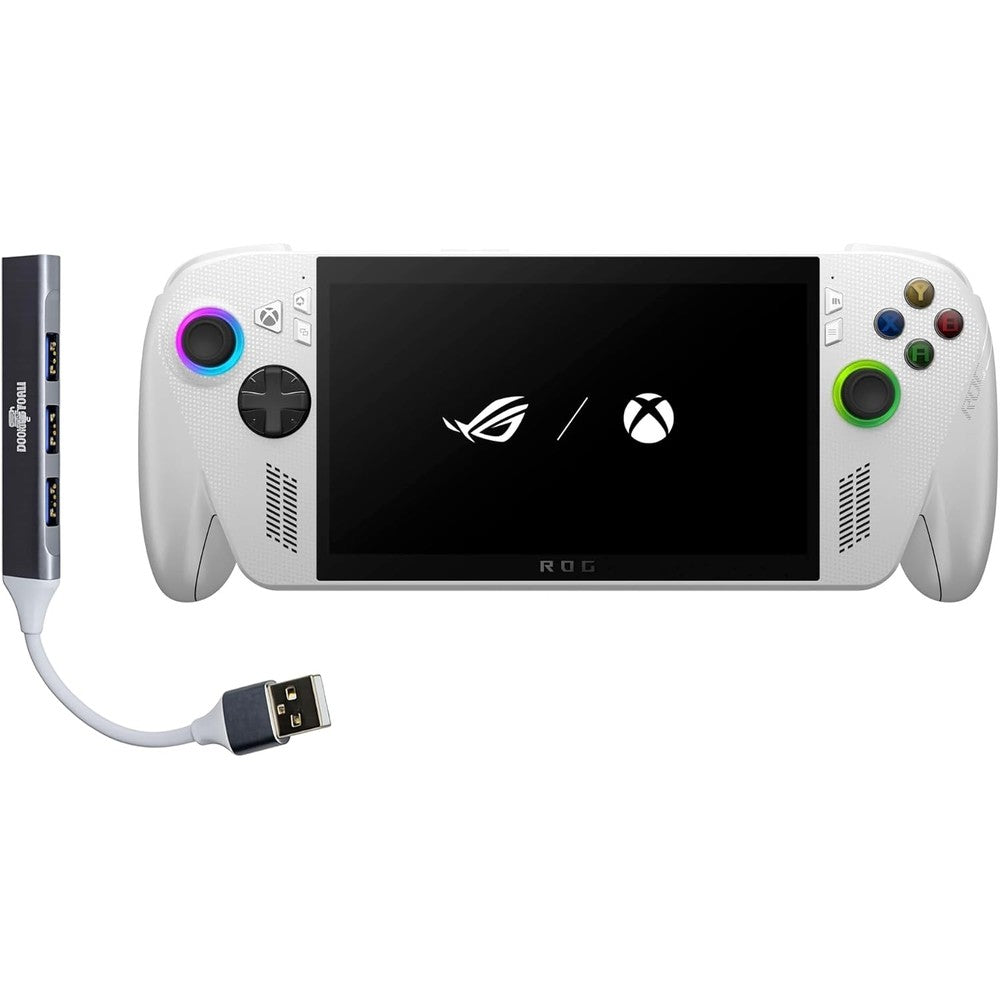 ASUS ROG Xbox Ally gaming handheld front view displaying Windows interface