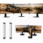 ZGRG Space triple monitor bezel free kit front view setup for immersive simulation racing.