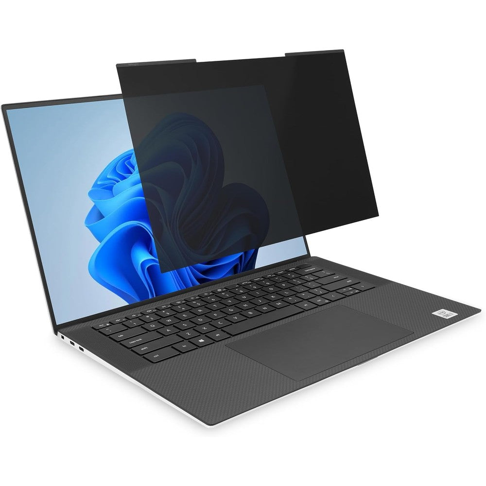 Kensington MagPro magnetic laptop privacy screen front view showing screen darkening effect