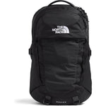 The North Face Recon Everyday Laptop Backpack front view in black showing the signature front stretch-mesh pocket