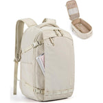 BAGSMART Blast travel backpack for women in beige front view showing water-resistant exterior fabric.