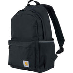 Carhartt 21L Classic Laptop Backpack in black front view showing classic patch logo