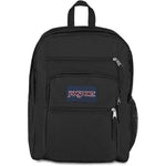 JanSport Big Student laptop backpack front view in black color