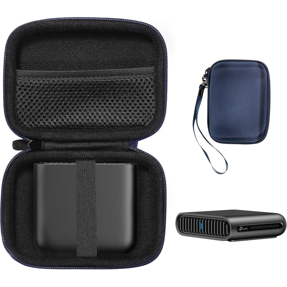 Casesack TP-Link WiFi 6 Travel Router Case Blue Front View