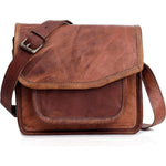 Cuero Genuine Leather iPad Tablet Messenger Bag Front View