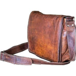 Cuero 11 inch genuine leather iPad messenger bag front view